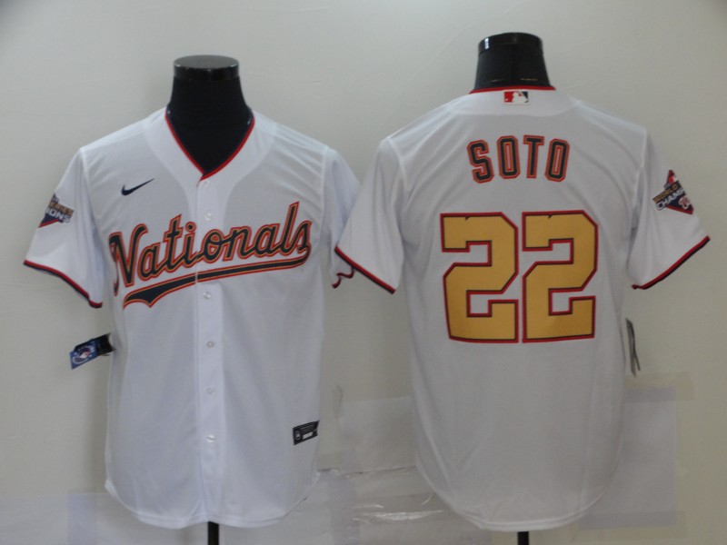 Wholesale Men Washington Nationals #22 Soto White 2020 Game MLB Jerseys->washington nationals->MLB Jersey